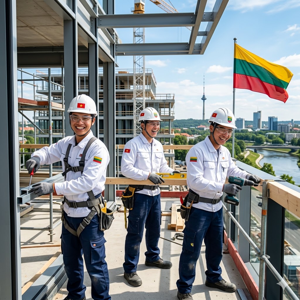 Tuyển 50 lao động cho các dự án xây dựng tại Lithuania. Thu nhập: 1.600 – 2.400 Eur/tháng.